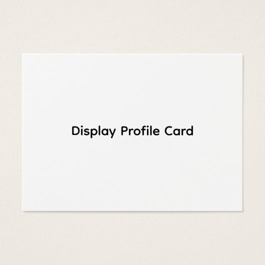 Carte de profil d'affichage d'informations commerc (Devant)