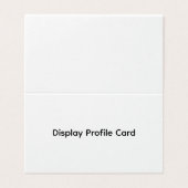 Carte de profil d'affichage d'informations commerc (Outside Unfolded)