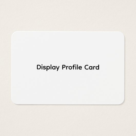 Carte de profil d'affichage d'informations commerc (Devant)