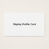 Carte de profil d'affichage d'informations commerc (Devant)