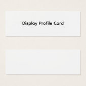 Carte de profil d'affichage d'informations commerc (Devant & derrière)