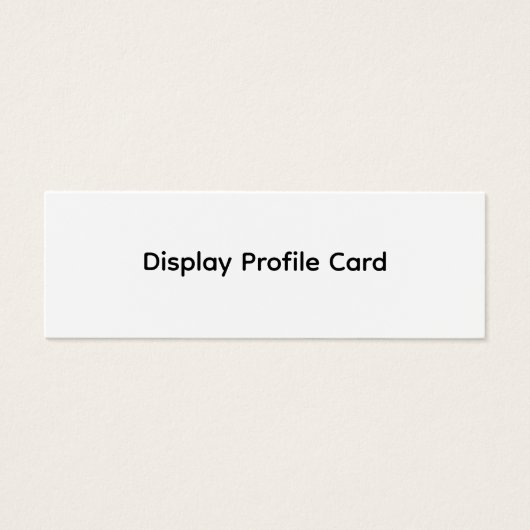 Carte de profil d'affichage d'informations commerc (Devant)