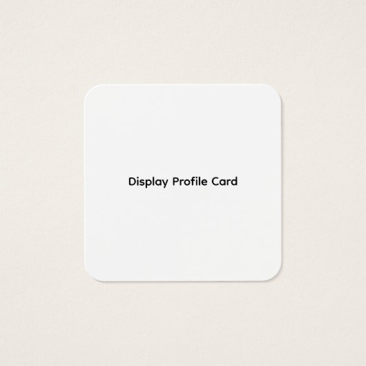 Carte de profil d'affichage d'informations commerc (Devant)