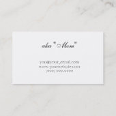 Carte de profil d'altesse de la Reine de maman ! (Dos)