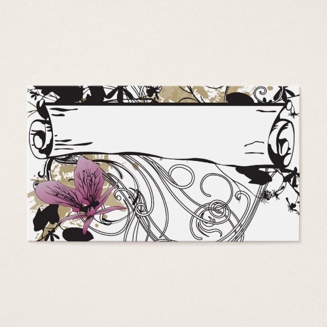 Carte de profil de bannière rétro (Devant)