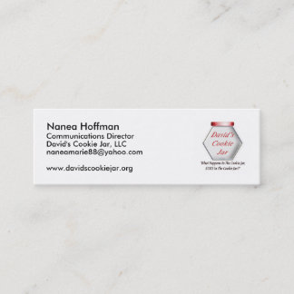 Carte de profil de boîte à biscuits