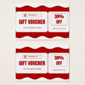 Carte de profil de bon cadeau (Devant & derrière)