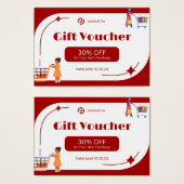 Carte de profil de bon cadeau (Devant & derrière)