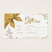 Carte de profil de cadeau d'anniversaire (Dos)