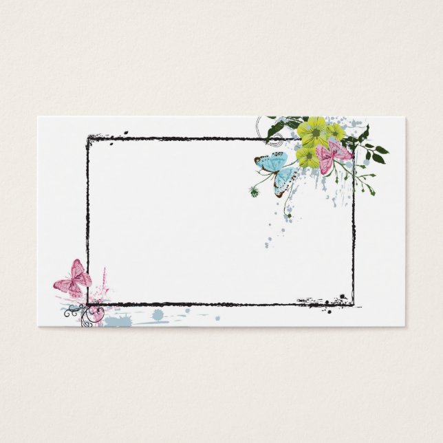 Carte de profil de cadre floral (Devant)