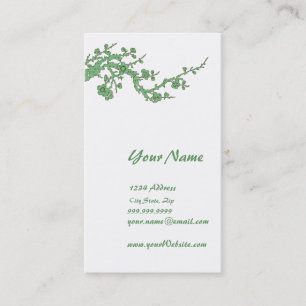 Carte de profil de carte de visite vert