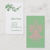 Carte de profil de carte de visite vert (Devant / Derrière)