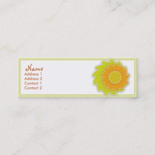 Carte de profil de carthame (Devant)