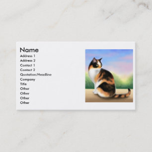 Carte de profil de chat de calicot