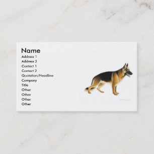 Carte de profil de chien de berger allemand