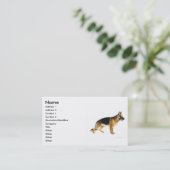 Carte de profil de chien de berger allemand (Debout devant)