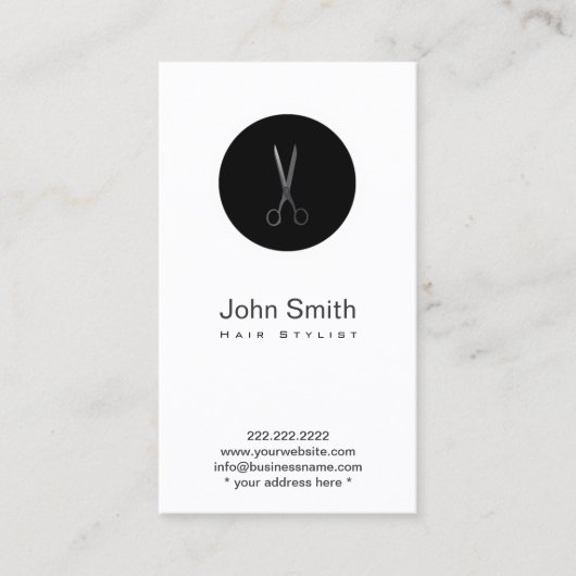 Carte de profil de ciseau à points noirs moderne (Devant)