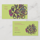 Carte de profil de commerce de mode de Bohême (Devant / Derrière)