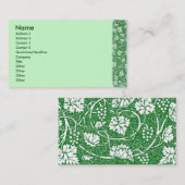 Carte de profil de congé de raisin vert (Devant / Derrière)