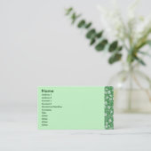 Carte de profil de congé de raisin vert (Debout devant)