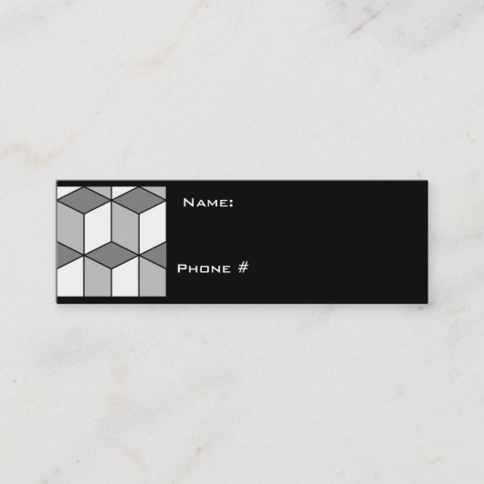 Carte de profil de CUBES (Devant)