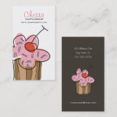 Carte de profil de dessert de boulangerie de petit (Devant / Derrière)