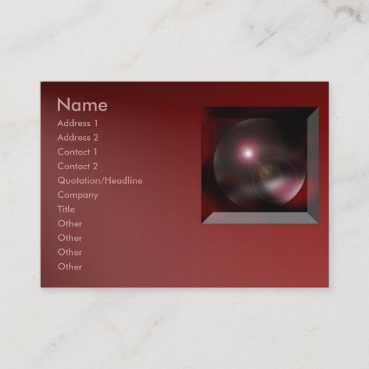 Carte de profil de dimension (Devant)