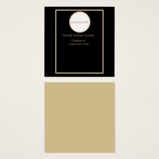 CARTE DE PROFIL DE DIPLÔME (Devant & derrière)