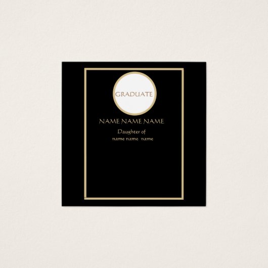 CARTE DE PROFIL DE DIPLÔME (Devant)