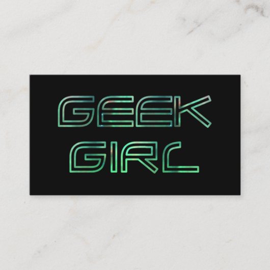 Carte de profil de fille geek (Devant)