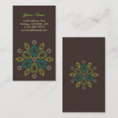 Carte de profil de fleur de gemmes - vert (Devant / Derrière)