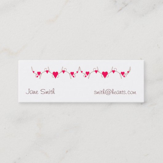 Carte de profil de frontière de coeur (Devant)