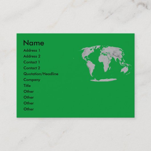 Carte de profil de globe (Devant)