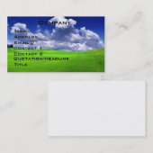 Carte de profil de golf (Devant / Derrière)