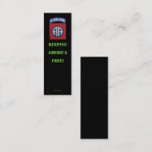 Carte de profil de la 82e division aéroportée (Devant / Derrière)