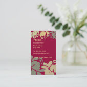 Carte de profil de la camélia de vin rouge, carte  (Debout devant)