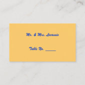 Carte de profil de la mariée déesse Placecard (Dos)