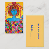 Carte de profil de la mariée déesse Placecard (Devant / Derrière)