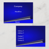 Carte de profil de la page Courbe bleue (Devant / Derrière)