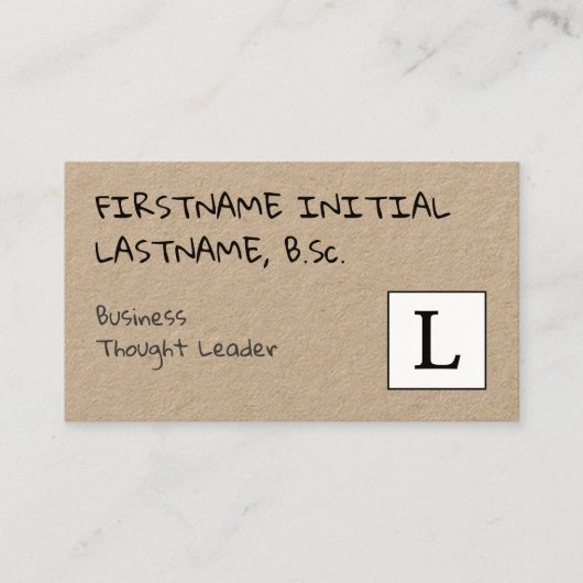 Carte de profil de leader de pensée professionnell (Devant)