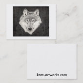 Carte de profil de loup (Devant / Derrière)