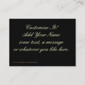 Carte de profil de machine de vol de Steampunk (Dos)