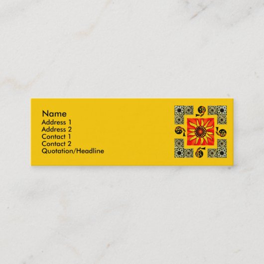 Carte de profil de mandala de Sun de Celtic (Devant)