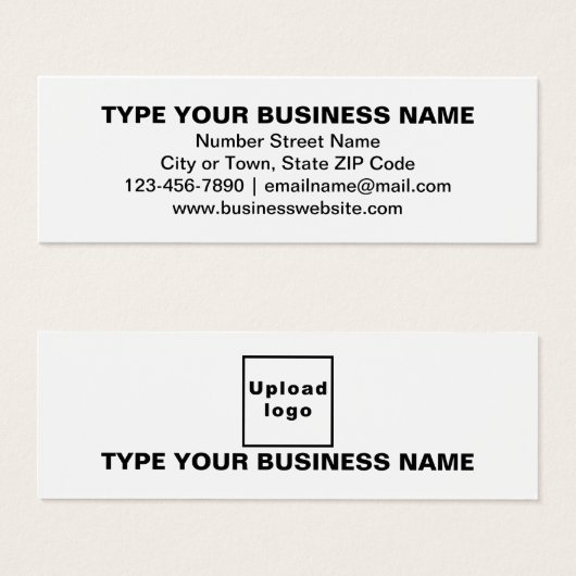 Carte de profil de marque d'entreprise sur mini-ca (Devant & derrière)