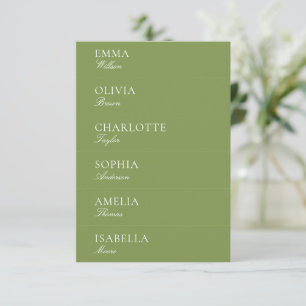 Carte de profil de mini-invité de réception de mar
