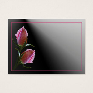 Carte de profil de noir de rose de double
