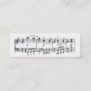 Carte de profil de notes musicales