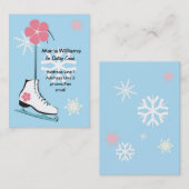 Carte de profil de patin de glace (Devant / Derrière)