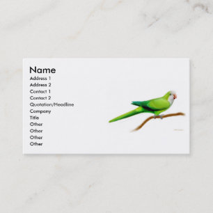 Carte de profil de perroquet de quaker