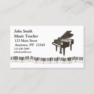 Carte de profil de piano